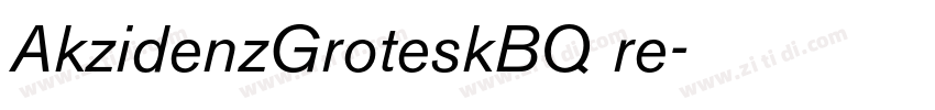 AkzidenzGroteskBQ re字体转换